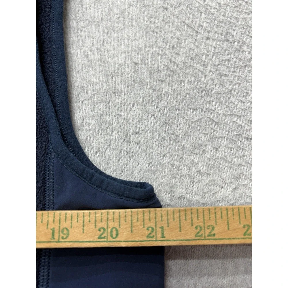 Vineyard Vines Fleece Vest Mens Medium Blue Full Zip Pockets 100310